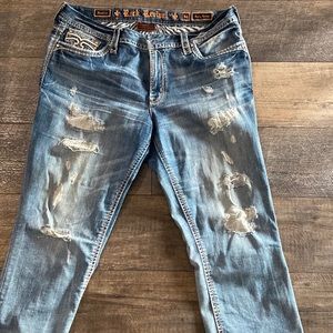 Rock Revival sz 34 easy crop jeans